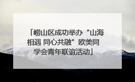 崂山区成功举办“山海相遇 同心共融”欧美同学会青年联谊活动